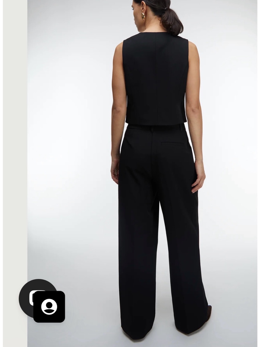 OAK AND FORT STRAIGHT LEG TROUSER IN BLACK SIZE 6 - Picture 3 of 4